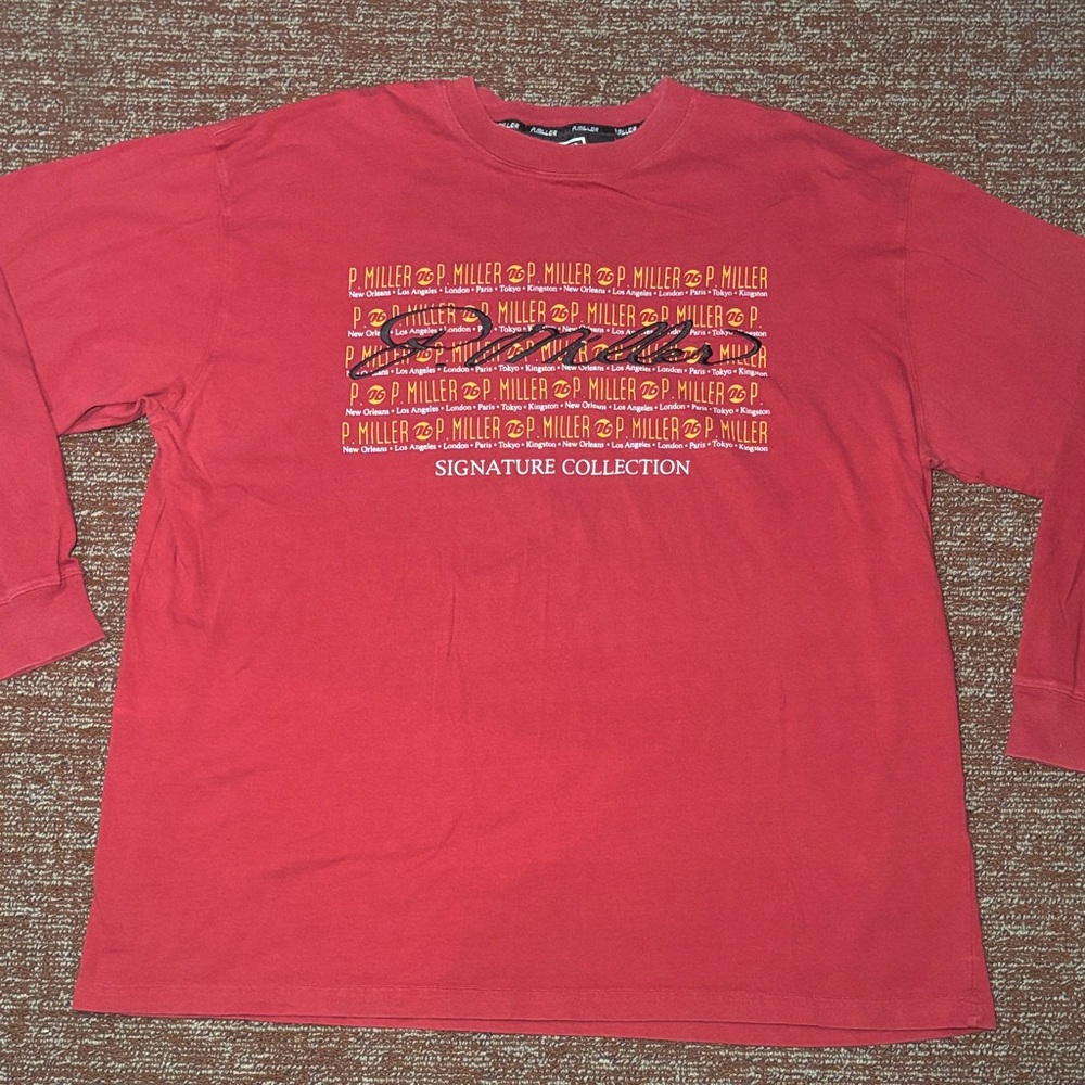 Vintage P. Miller long sleeve T shirt red long sleeve logo T shirt men’s XXL